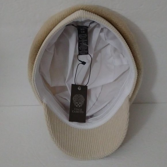 Vince Camuto Washed Ivory Plaid Skipper Hat - Picture 8 of 11